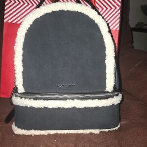 Michael Kors Black and White Shearling Backpack